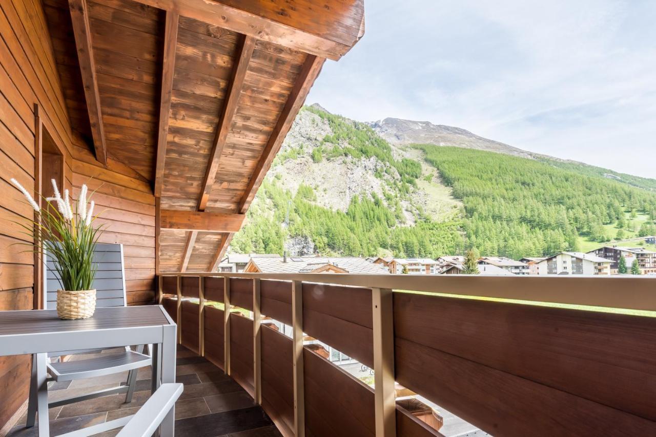 Ferienwohnung Haus Antares Saas-Grund Exterior foto